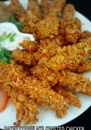 รูปของ ไก่กรอบคอร์นเฟลก(อบ) baked cornflake crusted chicken