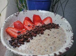 Una foto de Porridge low carb (sin avena)