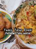 Ide Menu "Tumis Telur Enoki & Perkedel Tahu Wortel"
