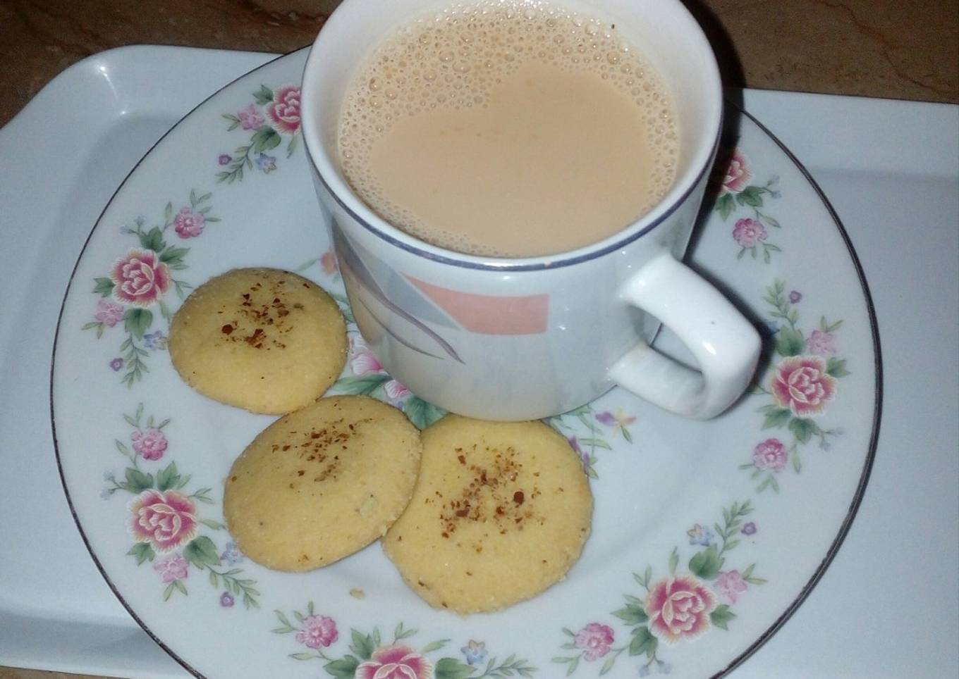 Tea time with homemade biscuits