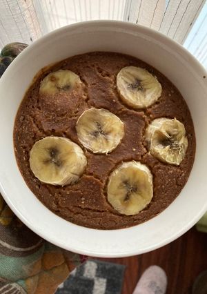 Una foto de Avena horneada: Sabor café