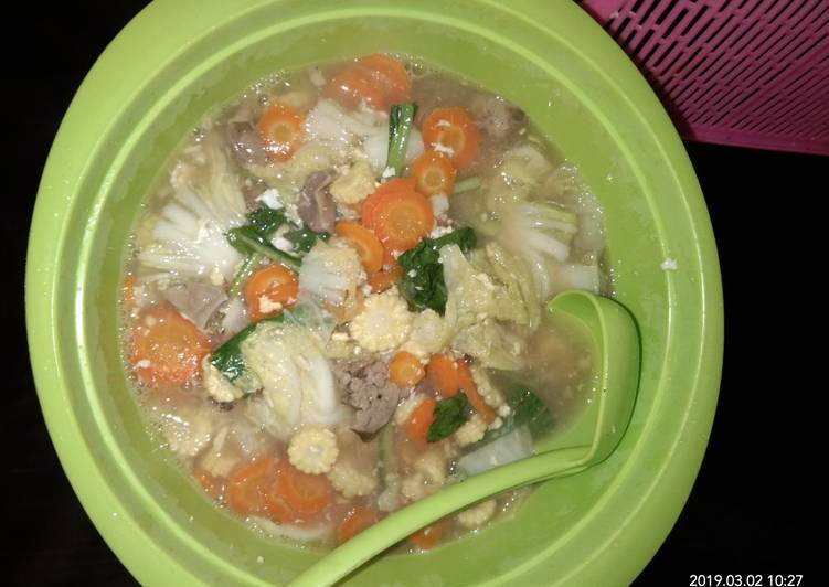 Cara mengolah Cap Cay Kuah Ati Ampela Anti Gagal