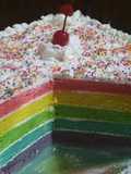 Rainbow "Birthday" Cake