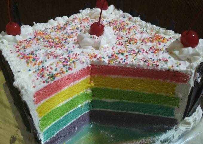 Rainbow "Birthday" Cake