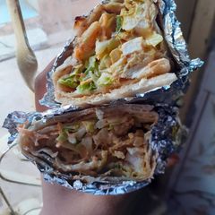 Homemade shawarma A picture of Homemade shawarma.