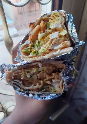 A picture of Homemade shawarma.
