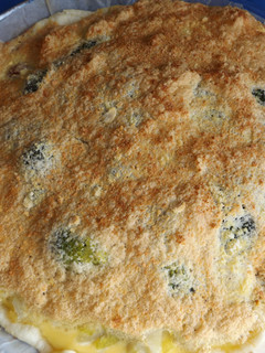 Foto principal de Tarta soufflé de brécol, puerros y tomatitos