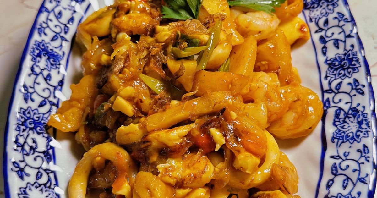 Udang Cumi Asam Manis Saos Tiram Satset