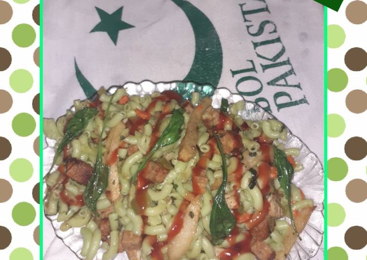 Spninach Tikka Green macaroni