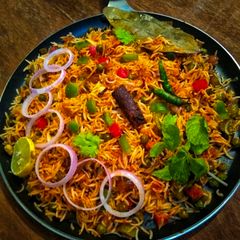 A picture of Mumbai Street Style Tawa Pulao.