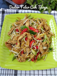 Foto resep Dadar Telur Cah Taoge