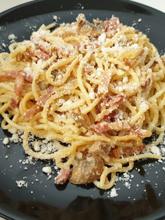 Una foto de Espaguetis a la carbonara