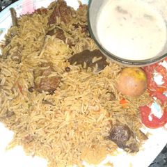 A picture of Mutton Akhni.