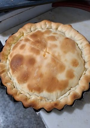 Una foto de Tarta de Champiñones, Choclo y Zapallito Verde