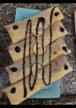 صورة لوصفة كريب بالموز والنوتيلا