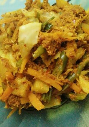 Foto resep Sayuran sop di bumbu serundeng