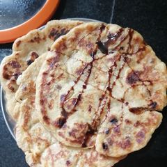 A picture of Oats banana pan cake.