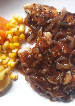 Foto resep Grilled Chicken Steak with Blackpepper Sauce