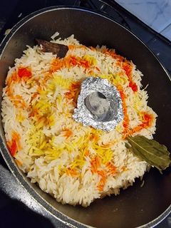 صورة لوصفة أرز المندي مدخن🍚😍