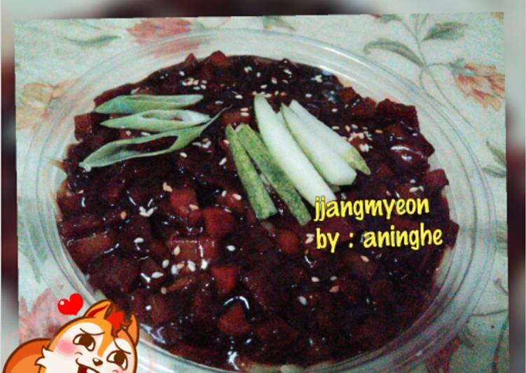Resep Jjajangmyeon (korean black bean noodle) halal