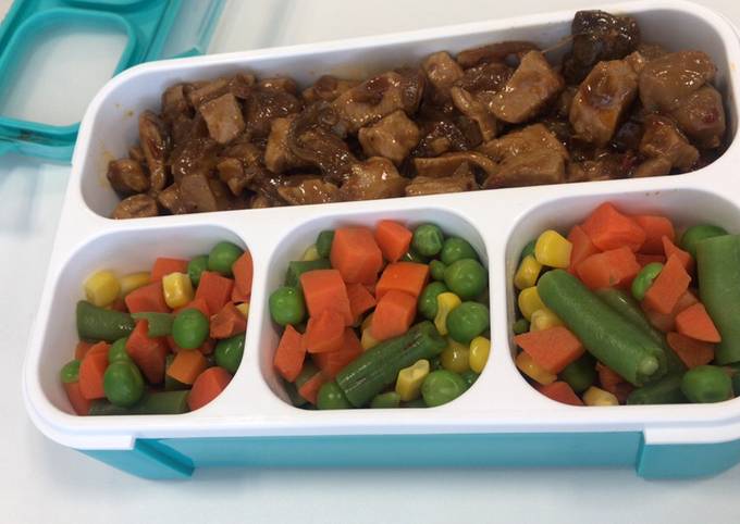 Langkah Mudah untuk Membuat Menu Sehat - Day 1. Sayur Pelangi Siram Ayam Jamur yang Lezat