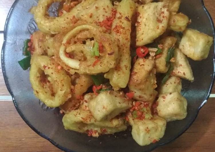 Tahu - cumi krispi cabe garam