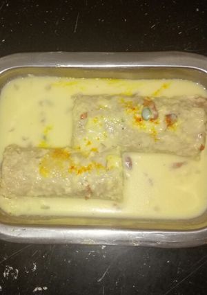A picture of Bread Malai Roll Recipe | Instant Rabdi Malai Roll.