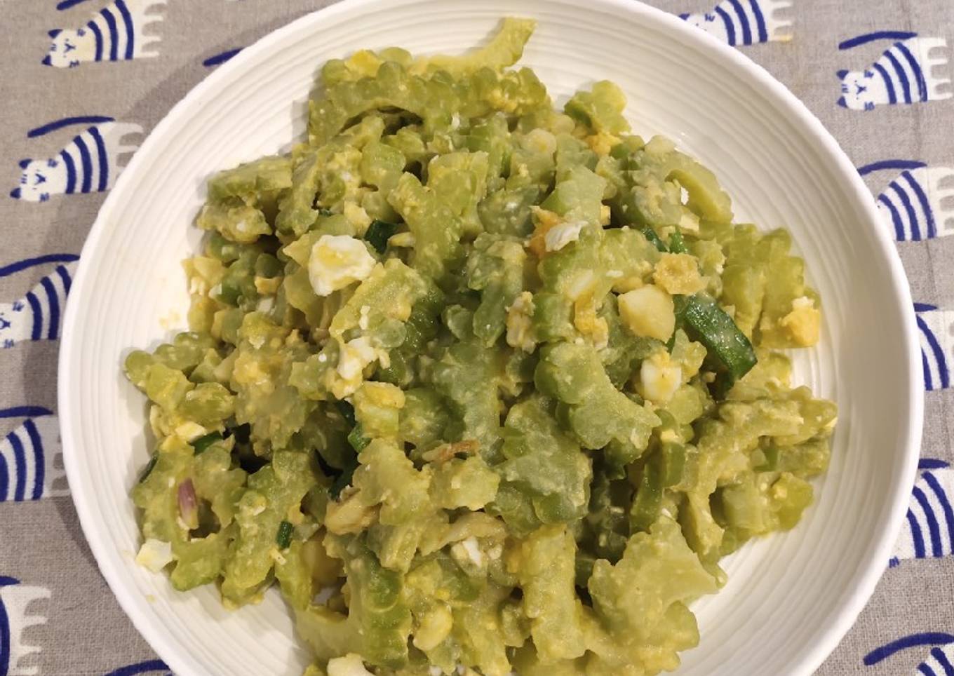 Salted Egg Yolk with Bitter Gourd