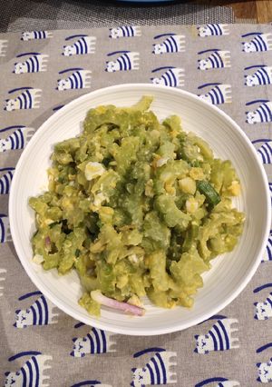 A picture of Salted Egg Yolk with Bitter Gourd.