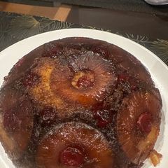 A picture of Pineapple Upside Down Cake - SHOW STOPPING DESSERT :P.