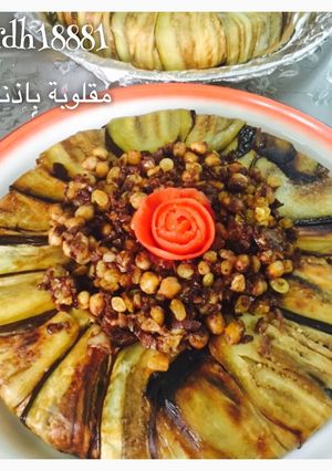 صورة لوصفة طريقة عمل مقلوبة الباذنجان