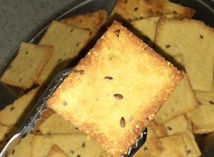 Una foto de Crackers, galletas con semillas de lino