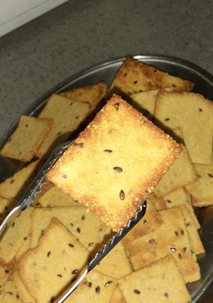 Una foto de Crackers, galletas con semillas de lino