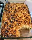 Pastel de tallarines con brócoli y crema