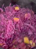 Repolho roxo com maçã