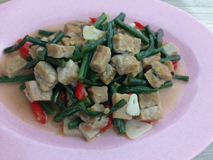 Langkah Gampang Menyiapkan Resep Tumis kacang panjang campur tempe yang Uenak Anti Ribet, Bisa Manjain Lidah