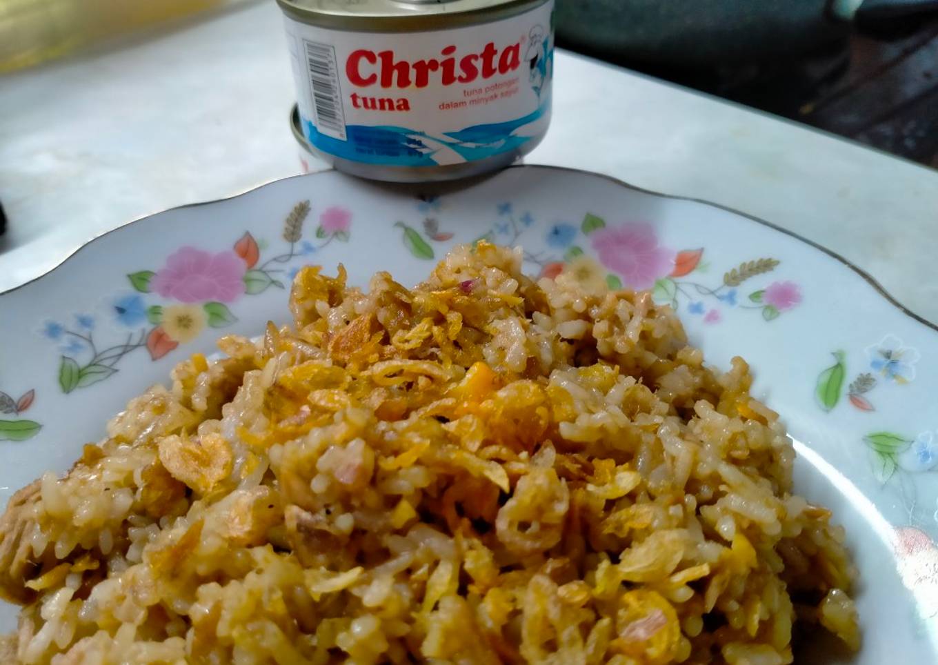 Nasi goreng tuna praktis