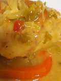 Filete de robalo en salsa de ají, curry y 🥥