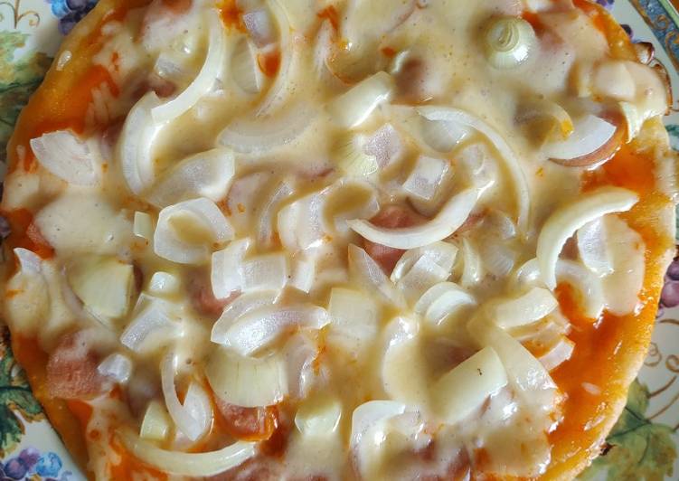 Pizza Sosis Teflon - Tanpa Ragi, so Simple dan Enak