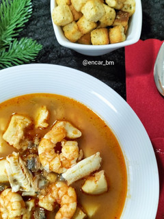 Una foto de Sopa de marisco