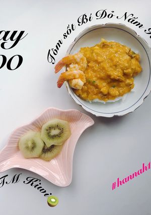 Hình của món Tôm sốt Bí Đỏ Nấm Hương 🦐.
