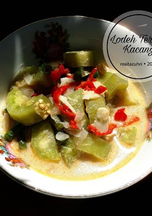 Foto resep Lodeh Terong Kacang Pedas 🌶