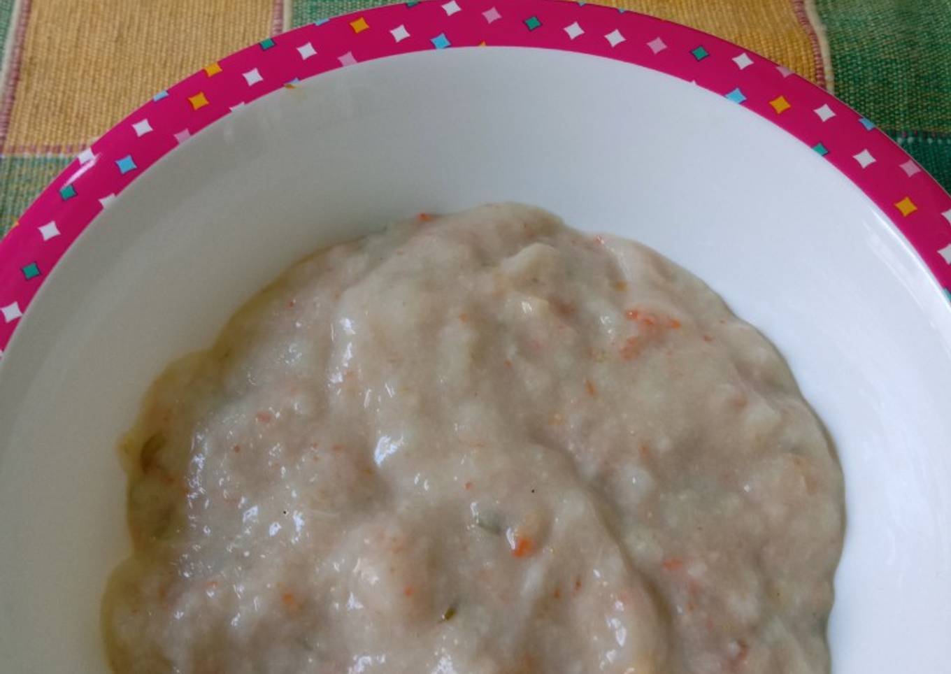 Bubur Nasi Tuna Wortel (MPasi 6+)