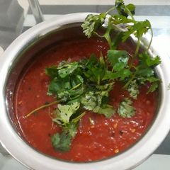 A picture of Tamoto chutney for all snacks.
