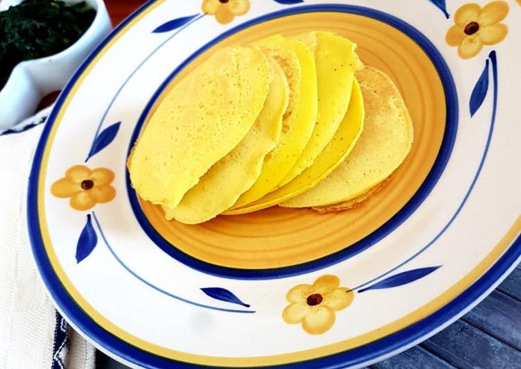 Pancakes salati alla curcuma