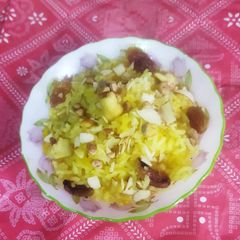 A picture of Saffron Rice (Kesar Bhat).