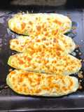 Calabacines rellenos de Jamón y queso azul