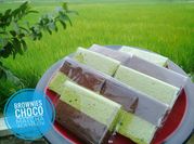 Gambar brownies matcha