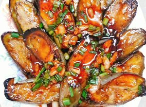 Hình của món Cà tím kho chay.