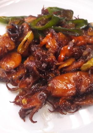 Foto resep Oseng cumi asin cabe ijo tersimpel